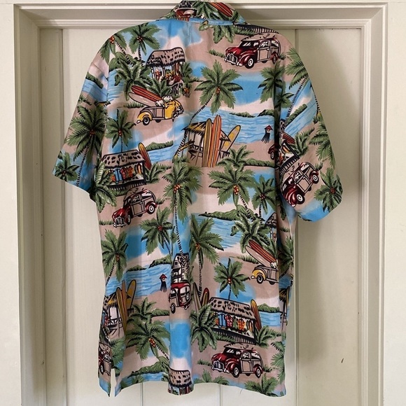 INgear Hawaiian Tropical Surf Shirt Short Sleeve Colorful Palm Size XL - Picture 7 of 10